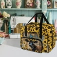 thumbnail image 2 of ZIATUBLE Sunflower Cow Carrying Travel Storage Wooden Sewing Machine Cases Butterfly Carry Case with Storage Pockets and Handles Large Capacity Padded Storage Bag Home Sewing Classes, 2 of 7