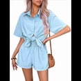 thumbnail image 1 of Conjuntos de Dos Piezas de y Algodón para Mujer, de Verano, para Playa, Descanso y Vacaciones, Color Azul , Talla S, 1 of 9