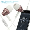 thumbnail image 2 of Magnavox Rose Gold In-Ear Silicon Earbuds with Microphone MHP4851RG, 2 of 5