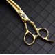 thumbnail image 3 of Tijeras para el cabello Tijeras de peluquería Tijeras afiladas para cortar el cabello Tijeras afiladas para peluquería y barbería Artesanía japonesa Acero inoxidable 440c Corte preciso Oro, 3 of 5