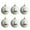 White Gold-Elk, variant on chaungfeng 6 Pcs Christmas Ball Ornaments, 2.36 Inch with Elk Snowflake Pattern Christmas Foam Plush Ball Ornaments, Hanging Decorations for Trees Fireplace Holiday Party Decor