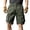 Army Green, variant on Summer Mens Cargo Shorts Solid Color Drawstring Zipper Casual Athletic Beach Shorts With Multi Pockets