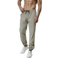 thumbnail image 4 of Men's Casual Pants Men's Track Joggers Pants Lightweight Jogging Workout Gym Active Sweatpants Khaki L, 4 of 6