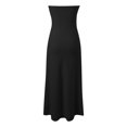 thumbnail image 4 of Women's Casual Summer Dress Sleeveless Strapless Solid Color Tunic Beach Vacation Outfit With Leggings Comfortable Breathable Flowy Backless Summer Dress Womens Loose Fit Dress Tie Waist Dress Summer, 4 of 4