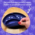 thumbnail image 5 of Silly Goose Silicone Baby Feeding Set with Cute Bib, Suction Divided Plate, Open Top Cup, and Travel Placemat, Cute Hippo Design, Baby Led Weaning Supplies for Babies and Toddlers, Dishwasher Friendly, 5 of 6
