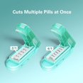 thumbnail image 4 of WJCA Professional Adjustable Pill Cutter with Safety Cover, Precisely Splits Multiple Small Tiny Tablets, Easy-Dose Design, Green, 4 of 8