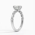 thumbnail image 2 of Zoya Jewel 1.6 Ct Oval Cut Lab Created Diamond Engagement Ring - 14K White Gold Plated Anniversary Ring - Promise Ring for Her - Sterling Silver 9th Anniversary Gift, 2 of 6