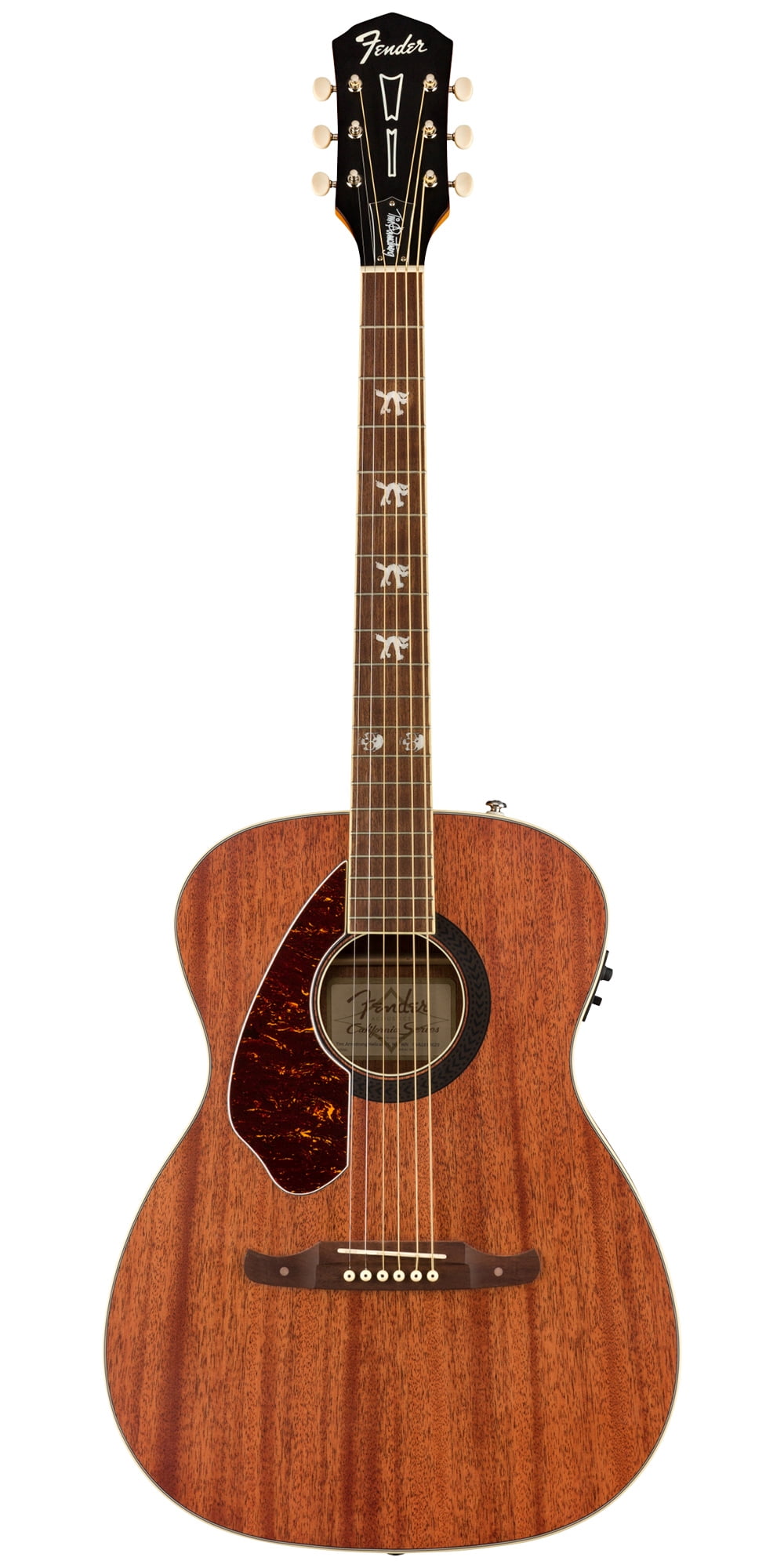 Fender Tim Armstrong Hellcat Acoustic Guitar, Left Handed - Natural w/ Strap