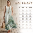 thumbnail image 5 of FOR U DESIGNS Green Tree Floral Ink Print Couple Shirts and Dress Matching Outfit Linen-Style Flowy Womens Sleeveless Sundress with Pocket Casual Mens Buttons Shirt, 5 of 7
