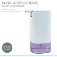 thumbnail image 3 of Bath Bliss Acrylic 14 oz Soap Pump Dispenser, White, 3 of 7
