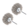 thumbnail image 1 of Unique Bargains Brosse de Roue en Nylon 180 Grits Tête de Meulage Abrasive avec Tige Filetée 6mm 2 Pièces, 1 of 3