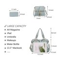thumbnail image 3 of Set de bolsos y carteras Qiyuer para mujer, gris y azul, 3 unidades, 3 of 7