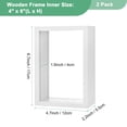 thumbnail image 3 of 2-Pack Dried Flower Frame, 4 x 6 Inch Double Acrylic Wooden Dried Flower Photo Floating Frame [White], 3 of 7
