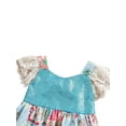 thumbnail image 3 of goowrom Robe pour Enfants, Motifs de Dessins Animés à Paillettes Col en U Manches Courtes une-Pièce, 3 of 8