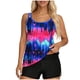 thumbnail image 2 of Trajes de baño para mujer, Trajes de baño para mujer, Traje de baño bikini de tirantes sin espalda de color liso para mujer, Conjunto de bikini con bloques de color y hombros descubiertos, Traje de ba, 2 of 7