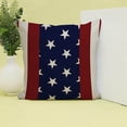 thumbnail image 3 of XIA0LE 4th of July Patriotic Decorative Throw Pillow 14x14in, Red White Blue Stripes Stars Outdoor Pillow, America Rustic Independence Day Cushion Home Decor (B), 3 of 5