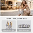 thumbnail image 4 of JKCCZLL Womens Summer Straw Woven Beach Bag Large Bohemian Handmade Crochet Shoulder Tote Purse Vacation Handbag,Blue,go out, 4 of 9