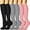 Multicolor, variant on Uaswgudfs Winter Warm Thermal Compression Socks for Women, Medium & Large Size, Daily Casual Crew Socks for Work, Party, Vacation, Hand Wash Cold
