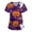 Purple Pink, variant on Halloween Scrub Tops Women Happy Funny Spider Graphic Short Sleeve V Neck Scrub Shirts Spooky Novelty Holiday Uniform Shirts with Pockets Yellow 3XL