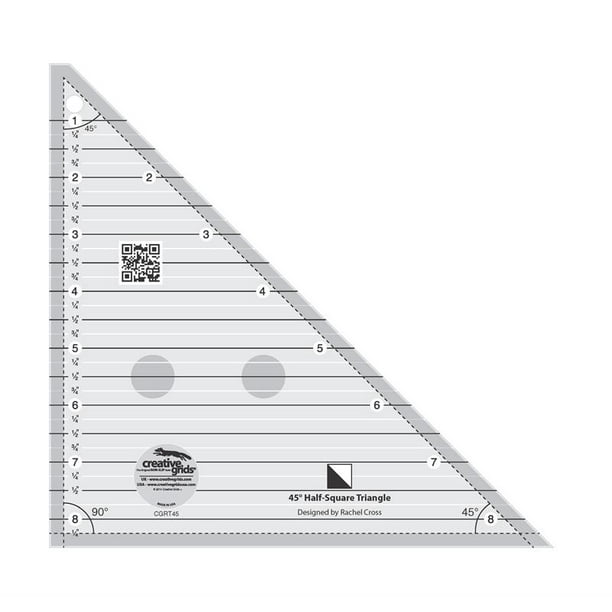 Creative Grids 45 Degree HalfSquare Triangle Ruler