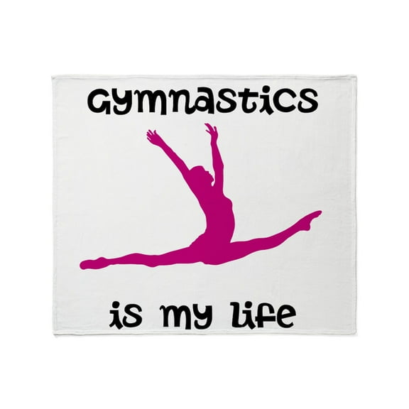 CafePress - Gymnastics Is My Life Throw Blanket - Soft Fleece Throw Blanket, 50"x60" for All Ages