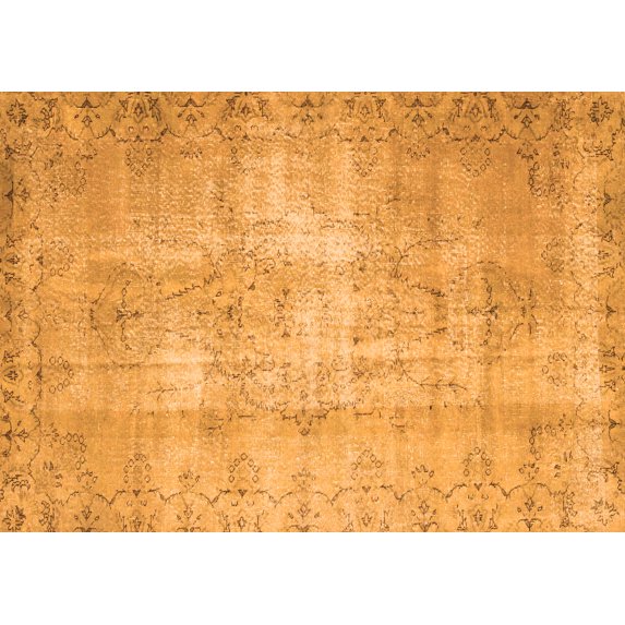 Ahgly Company Indoor Rectangle Abstract Orange Contemporary Area Rugs, 5' x 7'