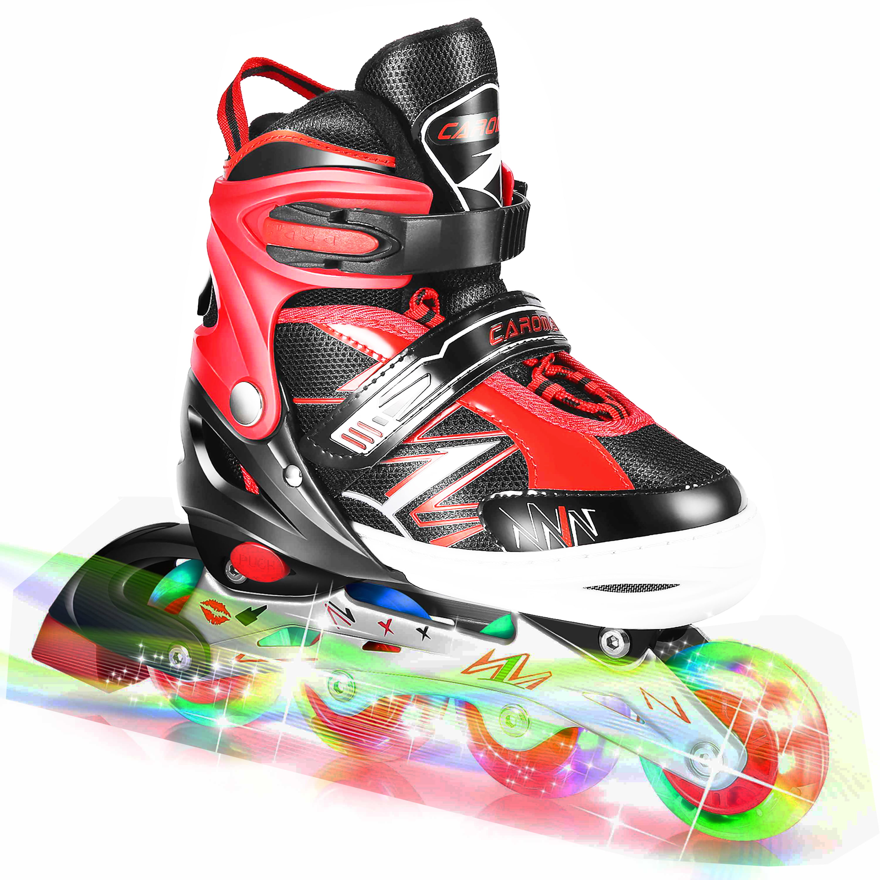 Kids Teens Inline Skates with Illuminating Wheel Adjustable Rollerblades Gifts 