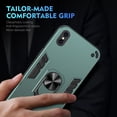 thumbnail image 7 of Allytechgroup iPhone XS Max Case Cover, Bumper Shockproof Case with Ring Holder Stand Compatible with Car Mount Premium PC and TPU Phone Case for iPhone XS Max, Darkgreen, 7 of 7