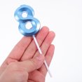 thumbnail image 2 of 10pcs Birthday Cake Number Candle Sign 3d Number Display Candle Birthday Cake Decoration Candle(0-9), 2 of 6