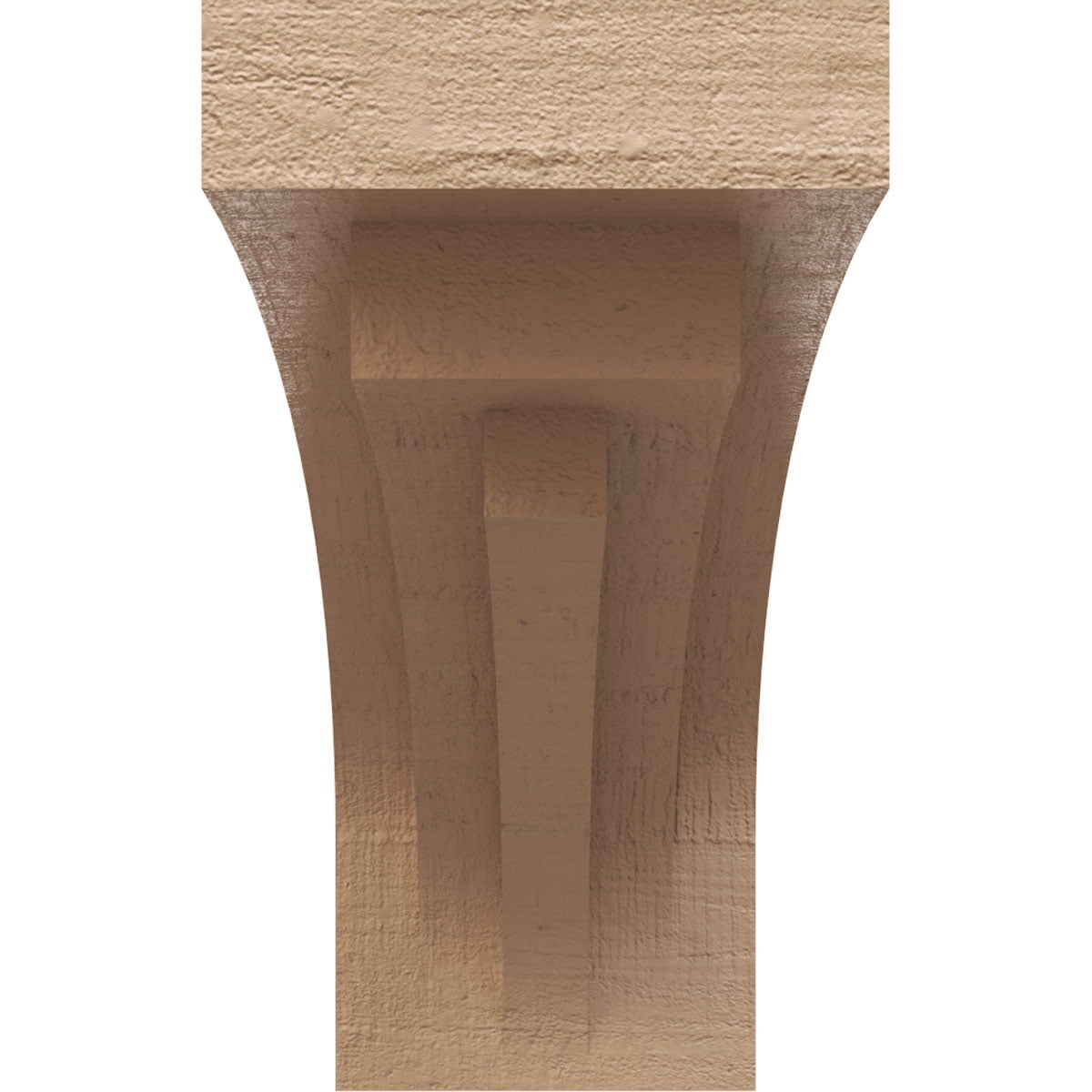 5"W x 15"D x 10"H Classic Rockford Rough Cedar Woodgrain TimberThane Corbel, Primed Tan