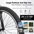 thumbnail image 4 of 24 Inch Mountain Bike, Disc/V Brakes 21 Speeds Women Bike, Sturdy Steel Frame and Suspension Fork, Stylish Adult and Teens Bicycle for Urban Trail Snow Commuter, 4 of 9
