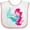 White and Pink, variant on Inktastic Cute Mermaid, Little Mermaid, Pink Hair, Dolphin Girls Baby Bib