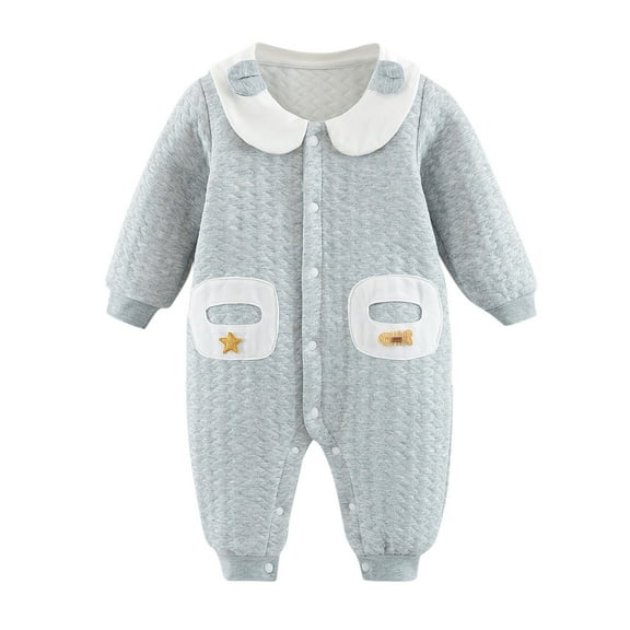 Sngxgn Baby Bodysuits Long & Short-Sleeve(Grey,66)