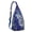 Blue-28, variant on Decorative Boho Sling Backpack - Colorful Ethnic Pattern with Classic Paisley Motifs, Durable Water-Resistant Shoulder Pack