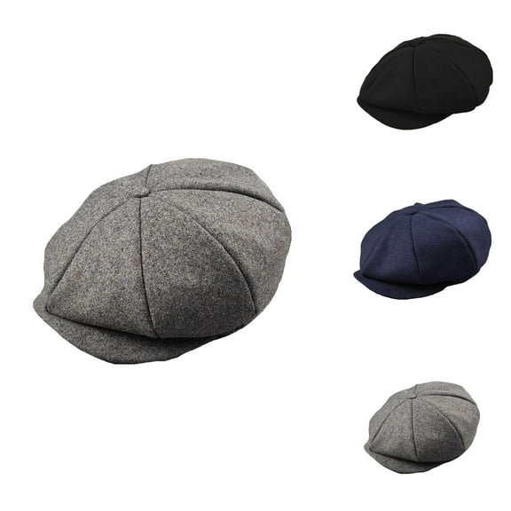 Men Solid Color Beret Hat – Classic Retro Painter Cap for Middle-Aged Style, Fashion Casual Beret, Comfortable Daily Accessory for Autumn and Winter