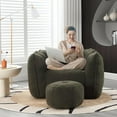 thumbnail image 3 of Tabaray Bean Bag Sofa and Bean Bag Chair with Ottoman, Twin Size Bean Bag Chairs for Adults, Bean Bag Couch Lazy Sofa Chair with Armrests for Living Room, Bedroom, Gaming Room, Apartment Olive Green, 3 of 13