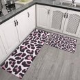 thumbnail image 2 of Pink and Black Of Leopard Print Kitchen Rugs Sets Of 2,Anti Fatigue Kitchen Mat Rugs Non Slip Washable,Decorative Kitchen Floor Mats for Kitchen,Sink,Laundry,17"x30"+17"x47", 2 of 7