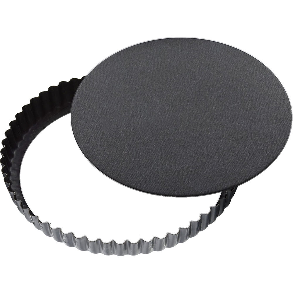 Matfer Bourgeat Steel Exopan Fluted Tart Pan W/ Removable Bottom, 9.5