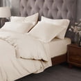 thumbnail image 4 of Superior Egyptian Cotton 400 Thread Count Duvet Cover Set, Full/Queen, Ivory, 4 of 6