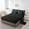 thumbnail image 3 of Black Wolf Comforter Set 7 Piece Bed in a Bag Twin,Teal Rose Bedding Sets Romantic Flowers Bedding Comforter Sets,Wild Woodland Animals Sheet Set with Comforter, 3 of 6