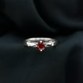 thumbnail image 2 of 5 MM Natural Round Garnet 925 Sterling Silver Solitaire Promise Ring for Women | Wedding, Engagement Bridal Rings | Graduation Gift_7.5, 2 of 5