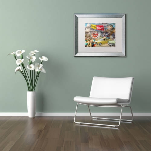 Trademark Fine Art "Capital" Canvas Art by Alberto Lopez, White Matte, Silver Frame