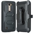 thumbnail image 2 of LG Treasure LTE Case, LG Phoenix 2 Case, SOGA [Tri-Guard Series] Shockproof Hybrid Armor Protective Case Cover with Belt Clip Holster & Built-in Screen Protector for LG Treasure LTE - Black, 2 of 4