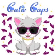 Cutie Caps 40 pack Large Rose Pink Glitter Soft Nail Guard for Cat Paws / Claws