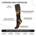 thumbnail image 3 of Lsque Cool Black Eagle Pattern Sport Compression Socks for Men & Women 15-20 mmHg Knee High Nurse Pregnant Running Medical and Travel Athletic, 3 of 6