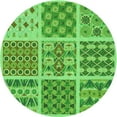 thumbnail image 1 of Ahgly Company Machine Washable Indoor Round Transitional Emerald Green Area Rugs, 6' Round, 1 of 7