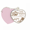 thumbnail image 1 of El día de Acción de Gracias sello estampado gris Bolsa de viaje Mirror maquillaje corazón rosa, 1 of 4