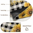 thumbnail image 6 of Small Round Rug 3Ft Washable Non-Slip, Sunflower Checked Circle Area Rugs for Living Room Bedroom, Vintage Garden Floral Bees Farmhouse Indoor Floor Mats Carpet Runner for Home Decor, 6 of 8