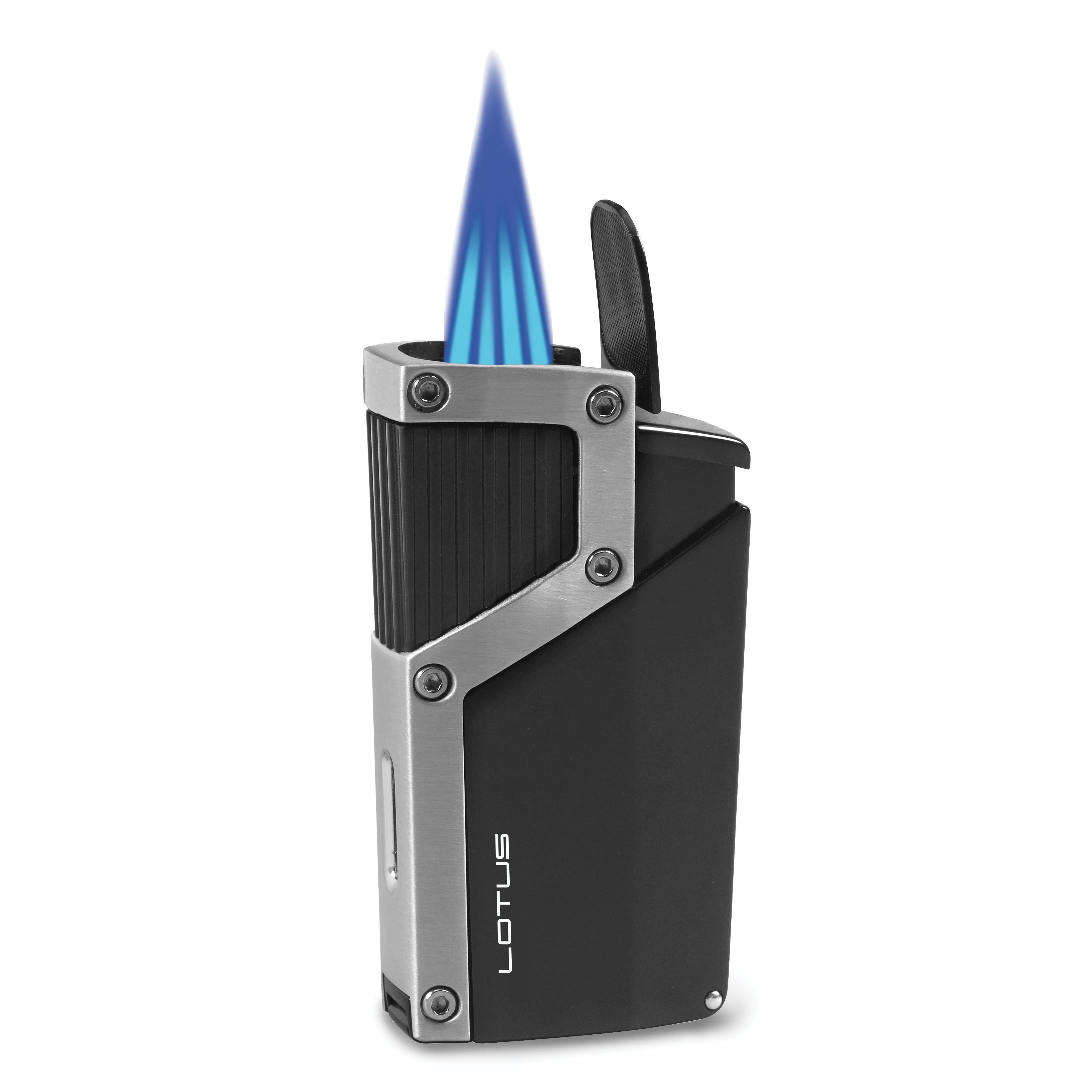 Black Label Czar Quad Torch Cigar Lighter - Black Matte