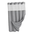 thumbnail image 2 of Cortina de ducha resistente y multifuncional, accesorio de baño para hotel, poliéster. Gris claro, 2 of 9